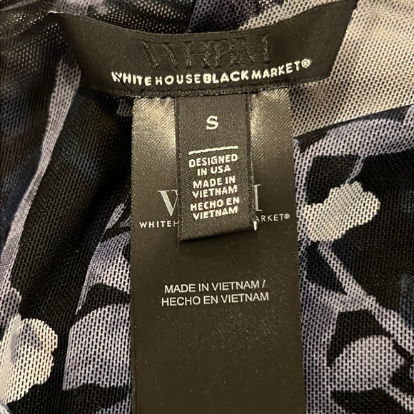 White House Black Market Shirred Mesh Midi Dress - Picture 11 of 12